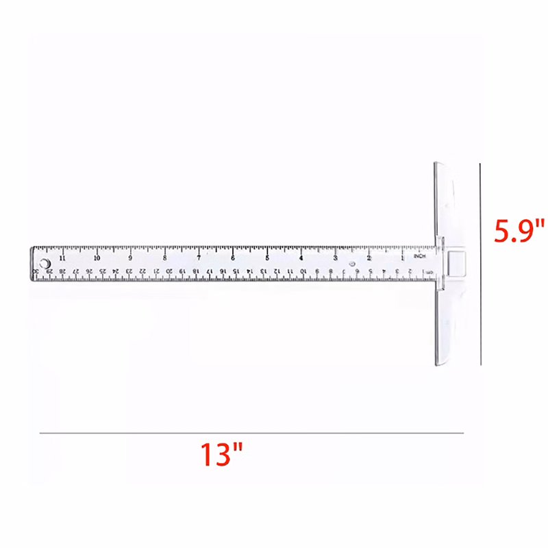 12in Plastic T Square Ruler