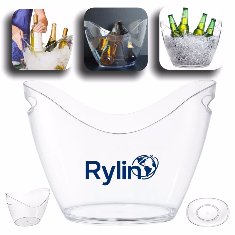 8L Bar Transparent Ice Wine Bucket