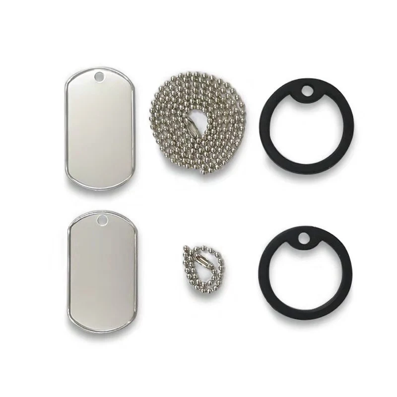 Stainless Steel Blank Rolled Edge Dog Tag 1