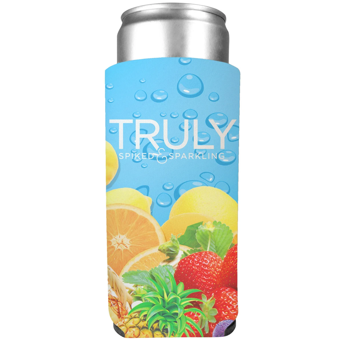 Collapsible 12 oz. Slim Foam Can Cooler - Full Color, custom koozie with logo imprint 1