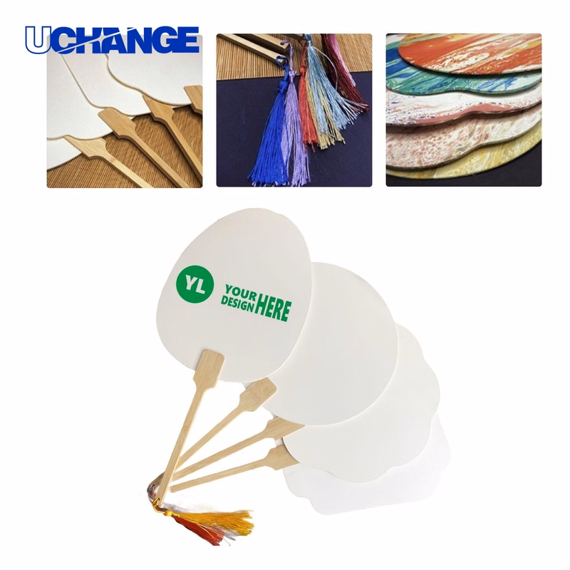 Personalized Blank Folding Fan for Crafting and DIY