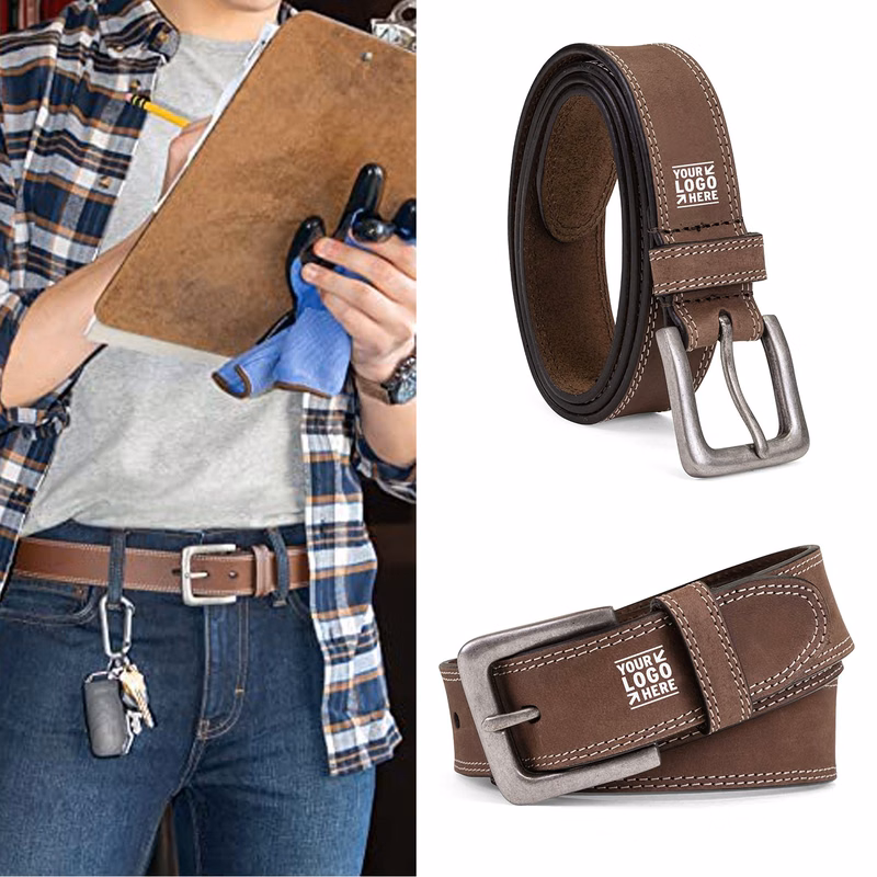 Men Real Leather Ratchet Dress Casual Belt