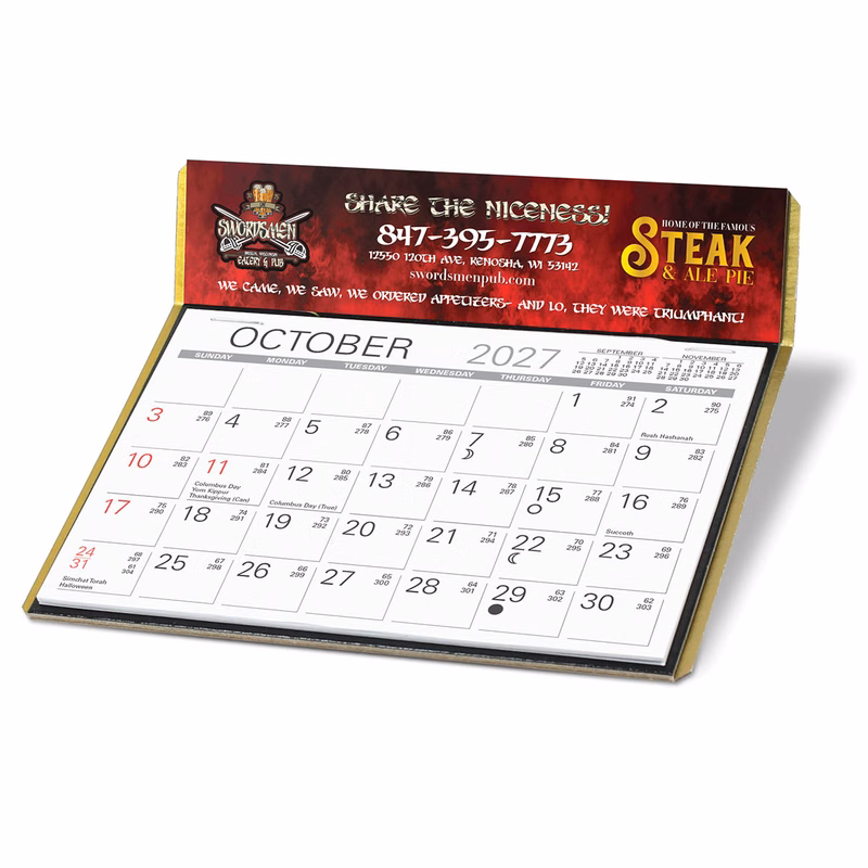 4-Color Imprint Desk Calendar