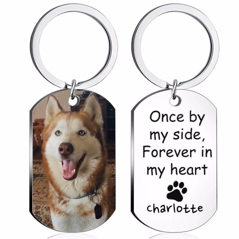 Double-Sided Visible Custom Stainless Steel Key Ring