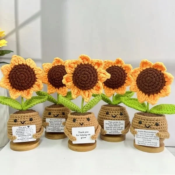 Personalized Handmade Crochet Sunflowers 1