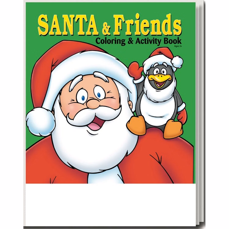 Santa & Friends Coloring Books - 16 Pages Ages 3-11