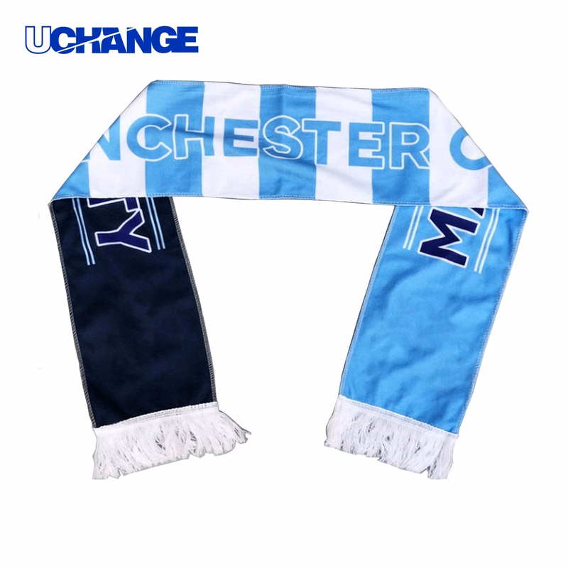 Knitted Stadium Sports Scarf with Fringe for Fan Wear