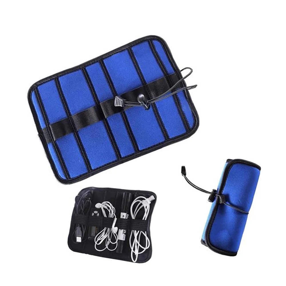 Neoprene Roll-up Electronics Accessories Bag/Cable Organizer 1