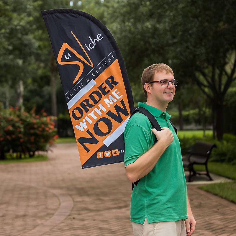 Full Color Backpack Feather Flag