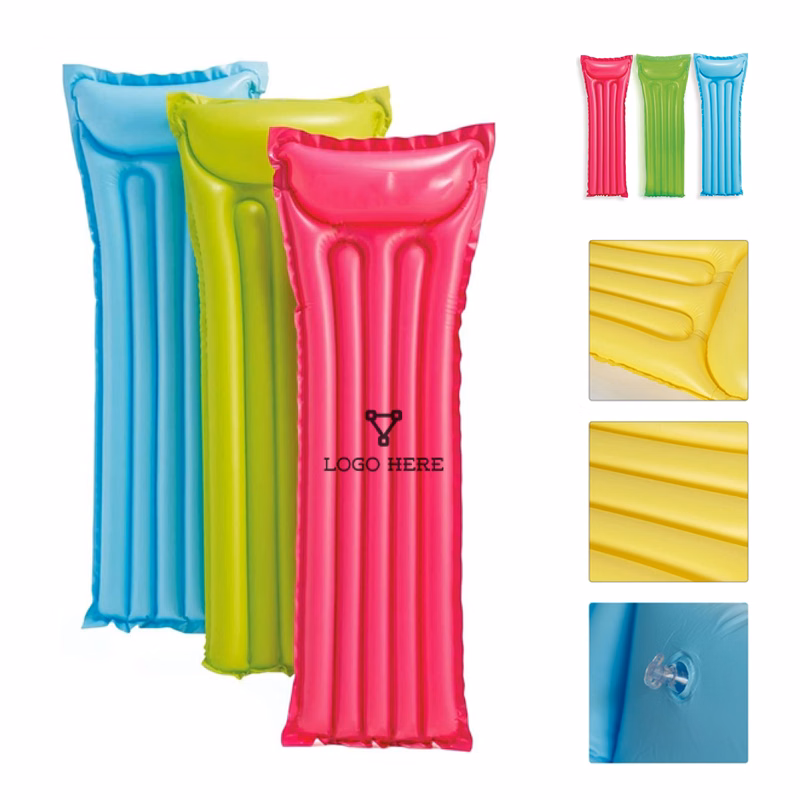 MOQ 50 Durable PVC Inflatable Pool Float Mat for Relaxing Sunbathing