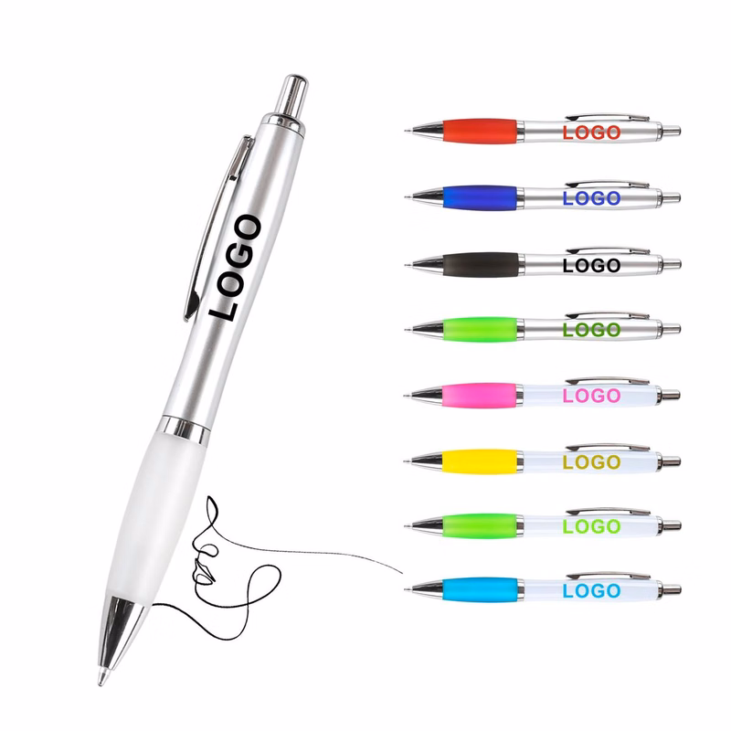 Custom Printed Plastic Clicker Round Stylus Pen