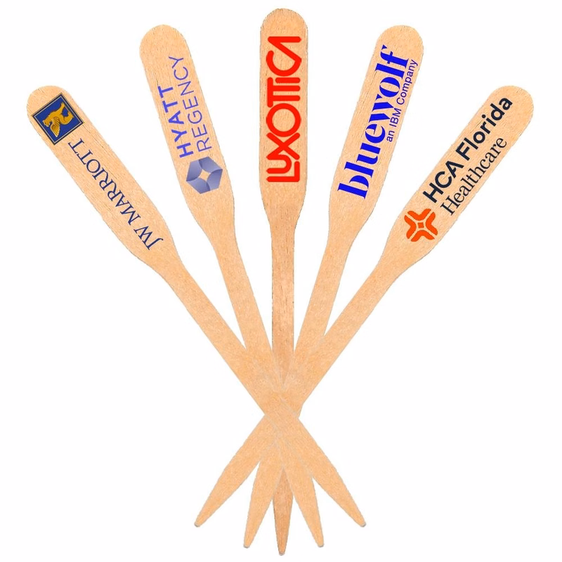 4.5 inch Custom Toothpicks - Paddle Picks - Color Printing