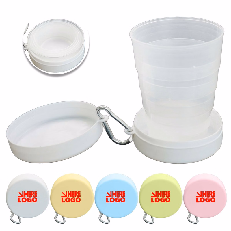 Portable Foldable Plastic Cup With Secure Buckle For Easy Carrying