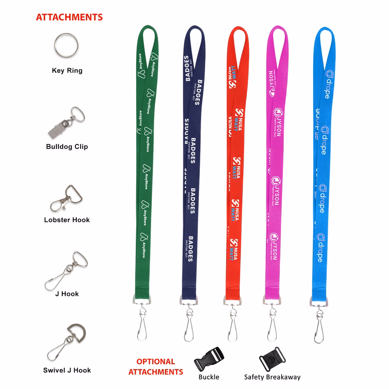 3/4" Premium Polyester Custom Printed Lanyard