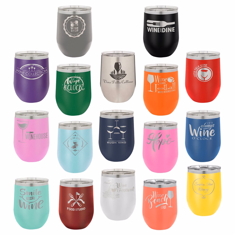 Polar Camel 12 Oz. Vacuum Insulated Stemless Wine Tumbler With Lid