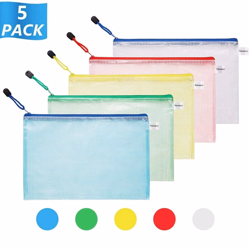 Zippered Water-Resistant PVC Bag Storage Pouch