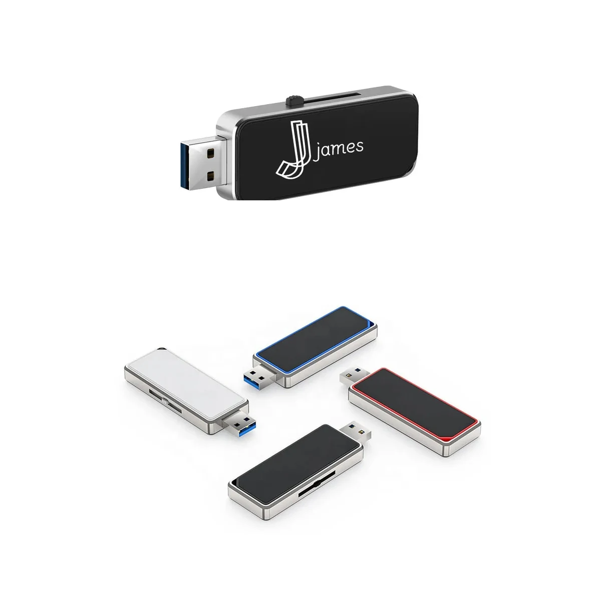 64Gb Dual-Purpose Push-Pull Hidden U Disk 1