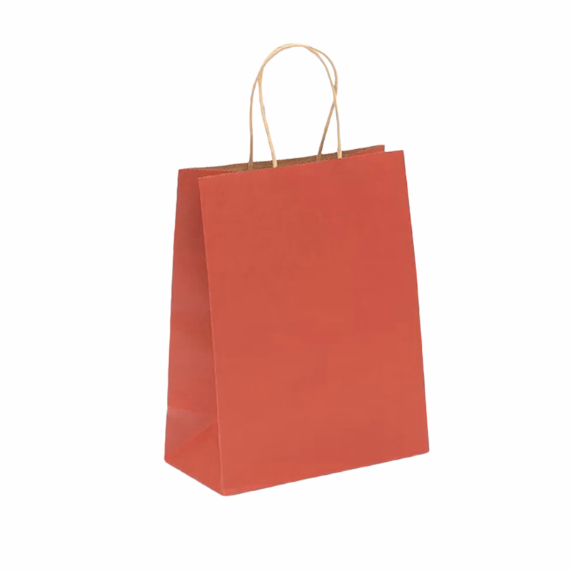 MOQ 100 PCS Durable Kraft Paper Handbag