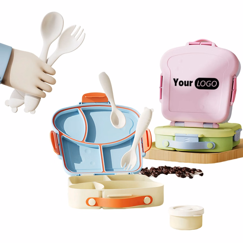 Non-Spill Kids' Lunch Container With Divided Sections
