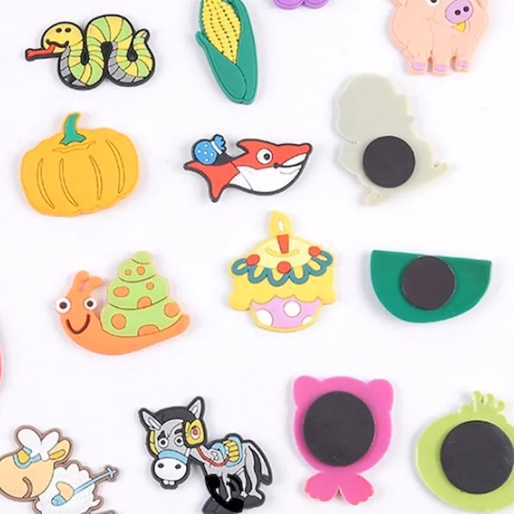 Fridge Magnet PVC Rubber Cartoon Sticker Adhesive Back