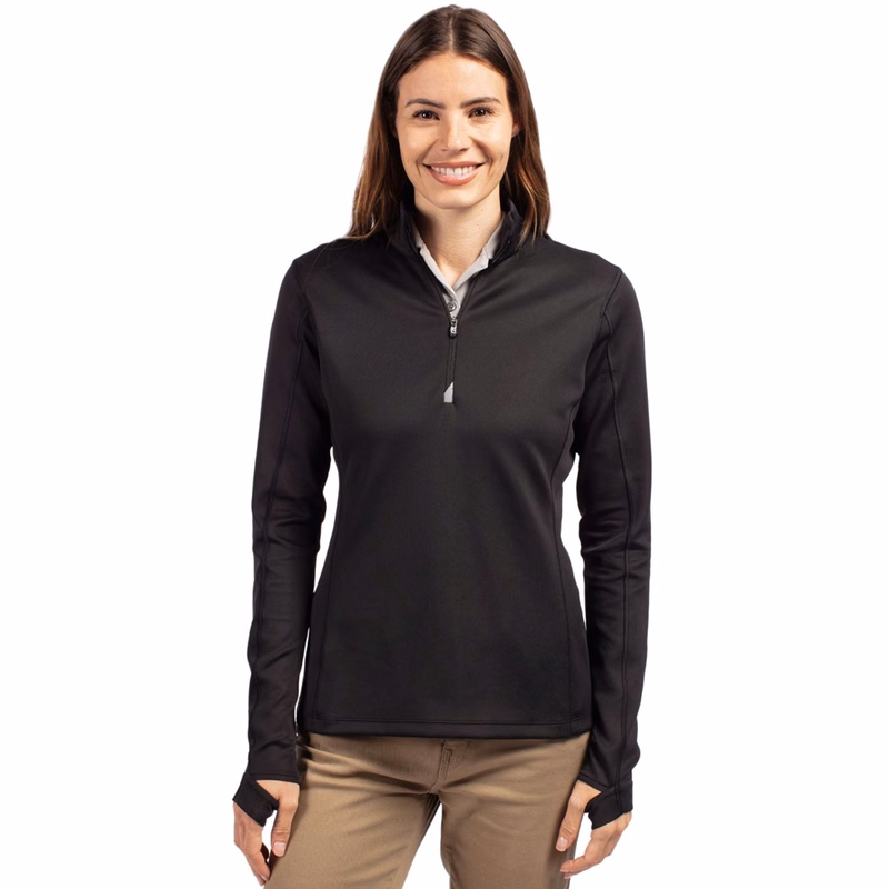 Cutter & Buck Traverse Recycled Smooth Stretch Womens Quarter Zip Pullover