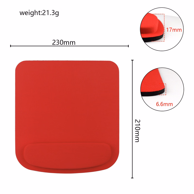 PU Mouse Pad withergonomic wrist rest