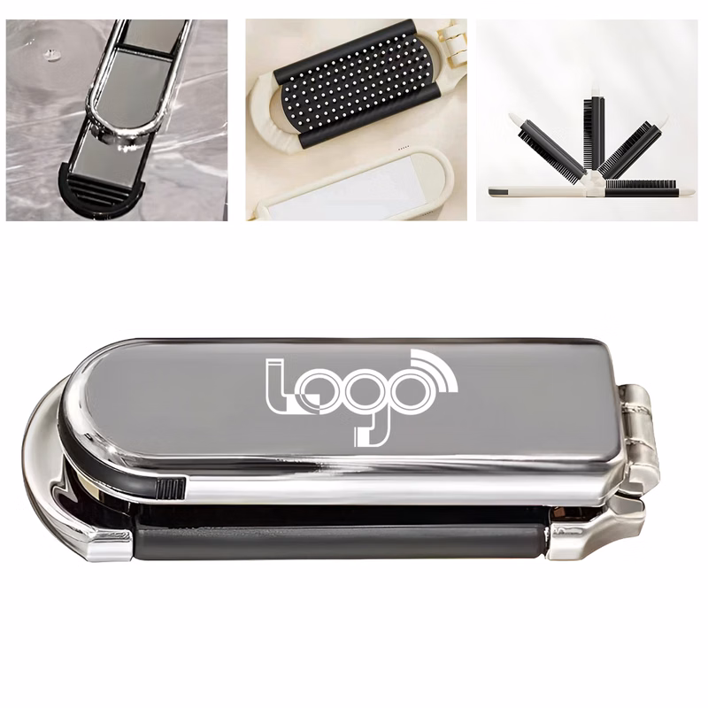 Foldable Mini Comb and Mirror Combo for Travel