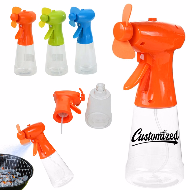 Handheld Misting Spray Fan Bottle with Manual Trigger