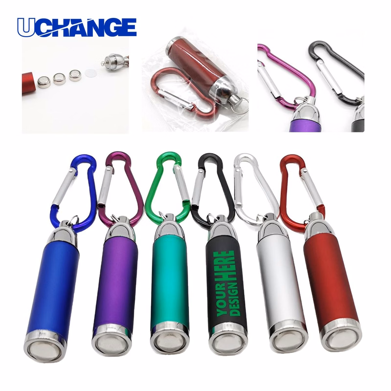 Compact LED Flashlight Keychain with Clip