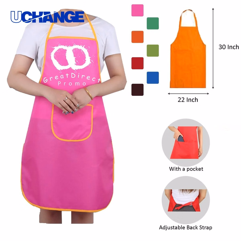 Double-Pocket Polyester Bib Apron