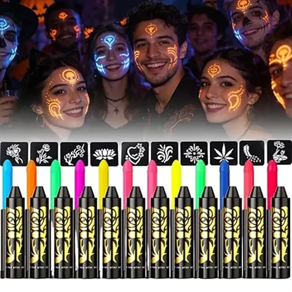 UV Neon Face Paint Markers for Office, School and Events 1