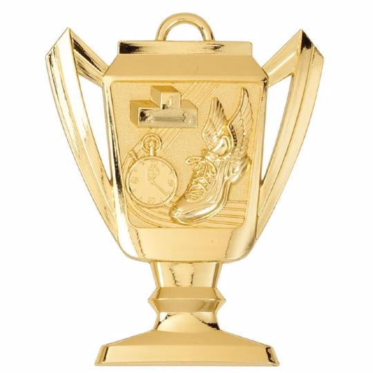 Track Trophy Medal, 2 3/4" Tall