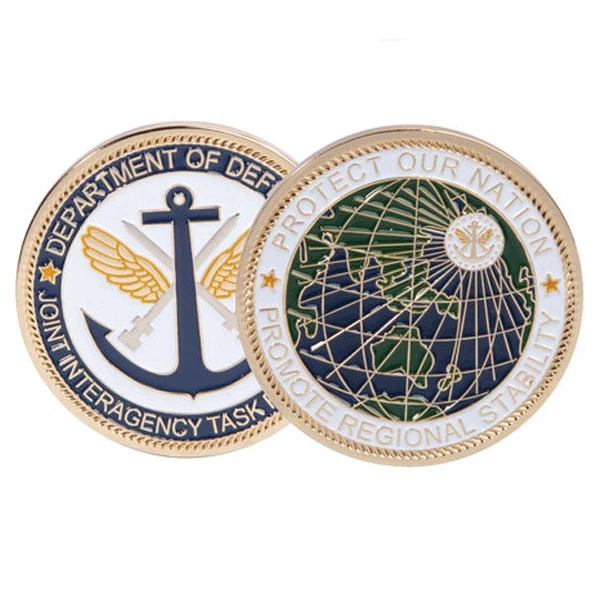 2" Challenge Coin - Brass (4 Colors on 1 Side) 1