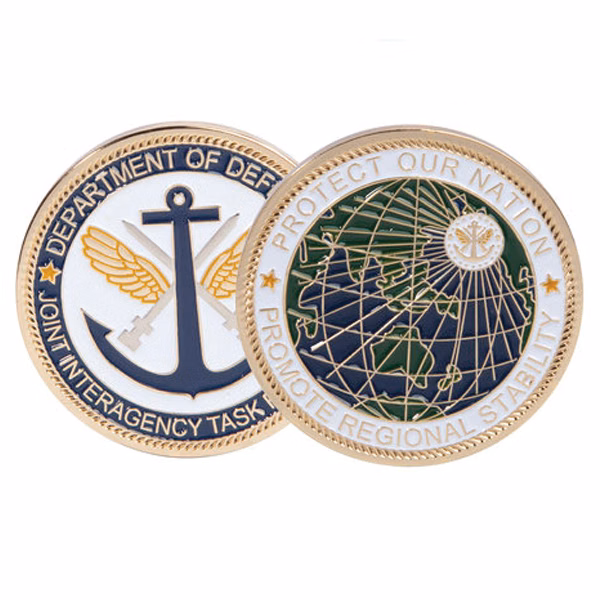 1.75" Challenge Coin - Brass (4 Colors on 1 Side)