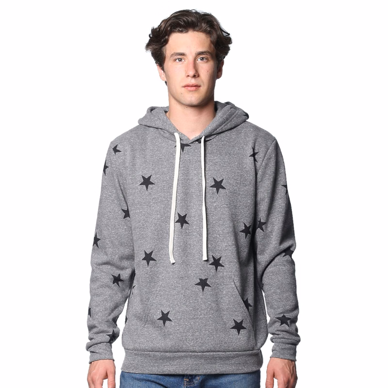 USA Made Unisex Triblend Pullover Star Hoody