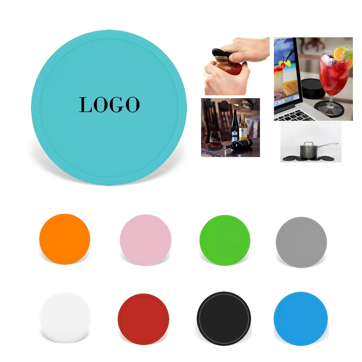 PVC Non-Slip Soft Coasters 1