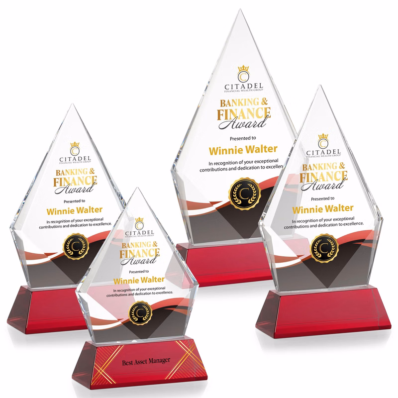 Shelton VividPrint™ Award on Newhaven Base - Red