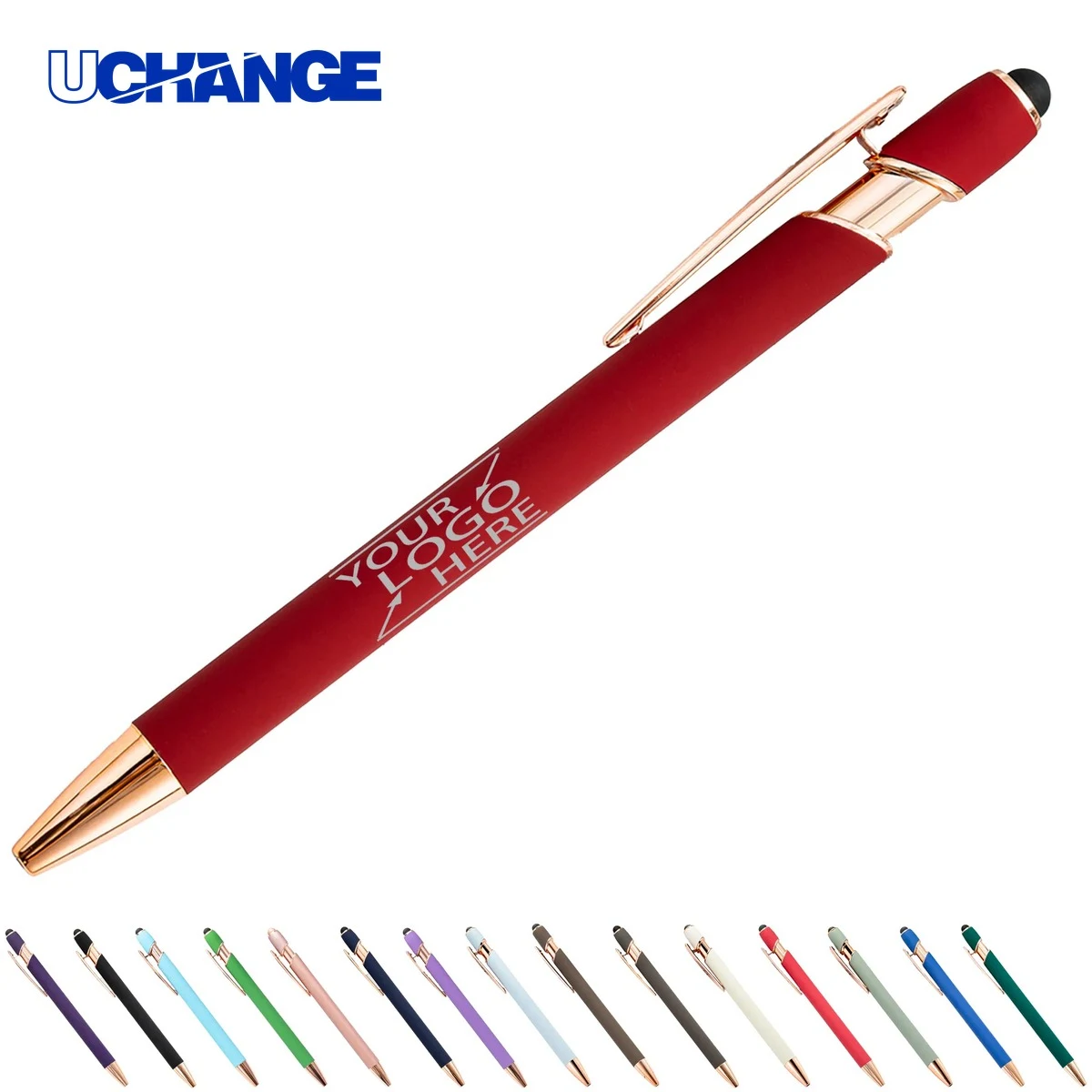 Rose Gold Aluminum Capacitive Touch Ballpoint Pen for Screens 1