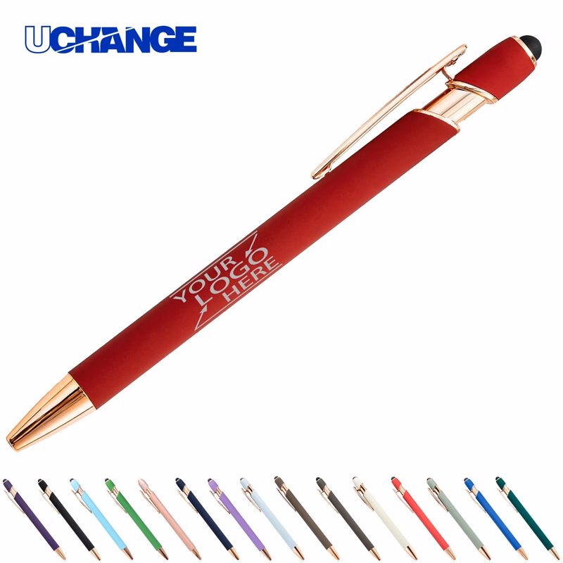 Rose Gold Aluminum Capacitive Touch Ballpoint Pen for Screens