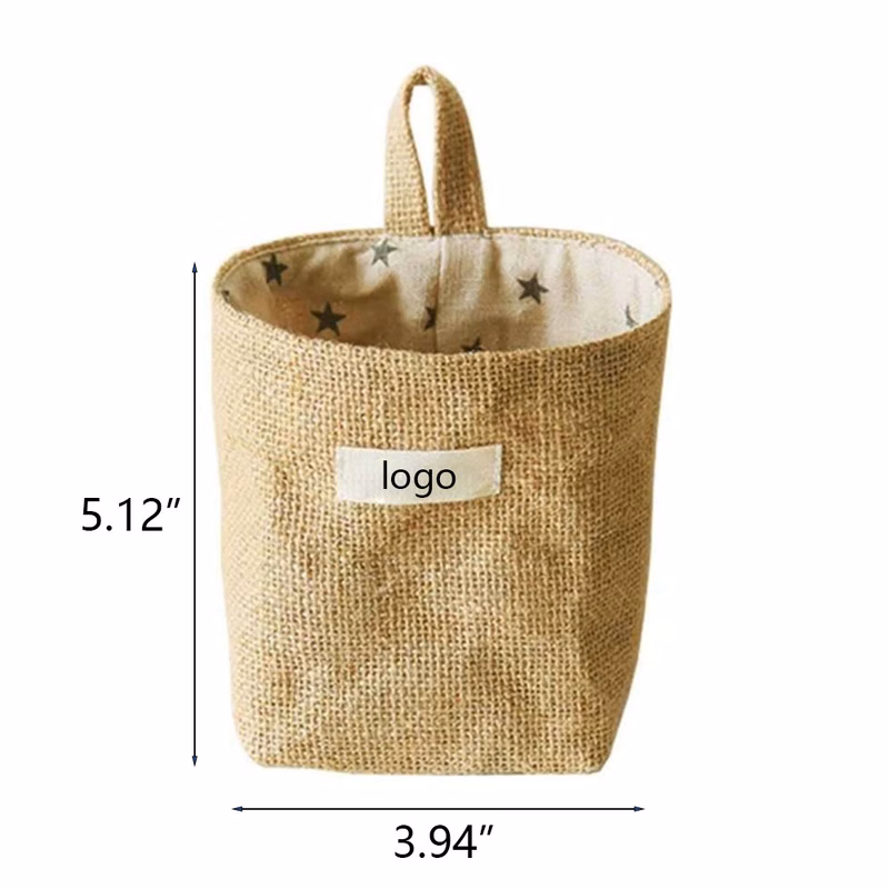 Cotton and linen storage hanging bag