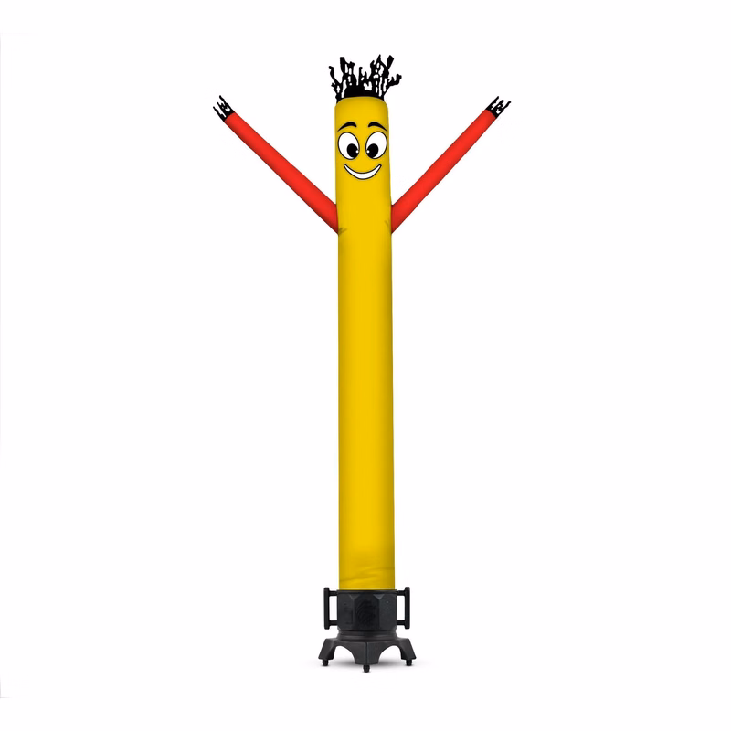Yellow with Red Arms Inflatable Tube Man with Blower