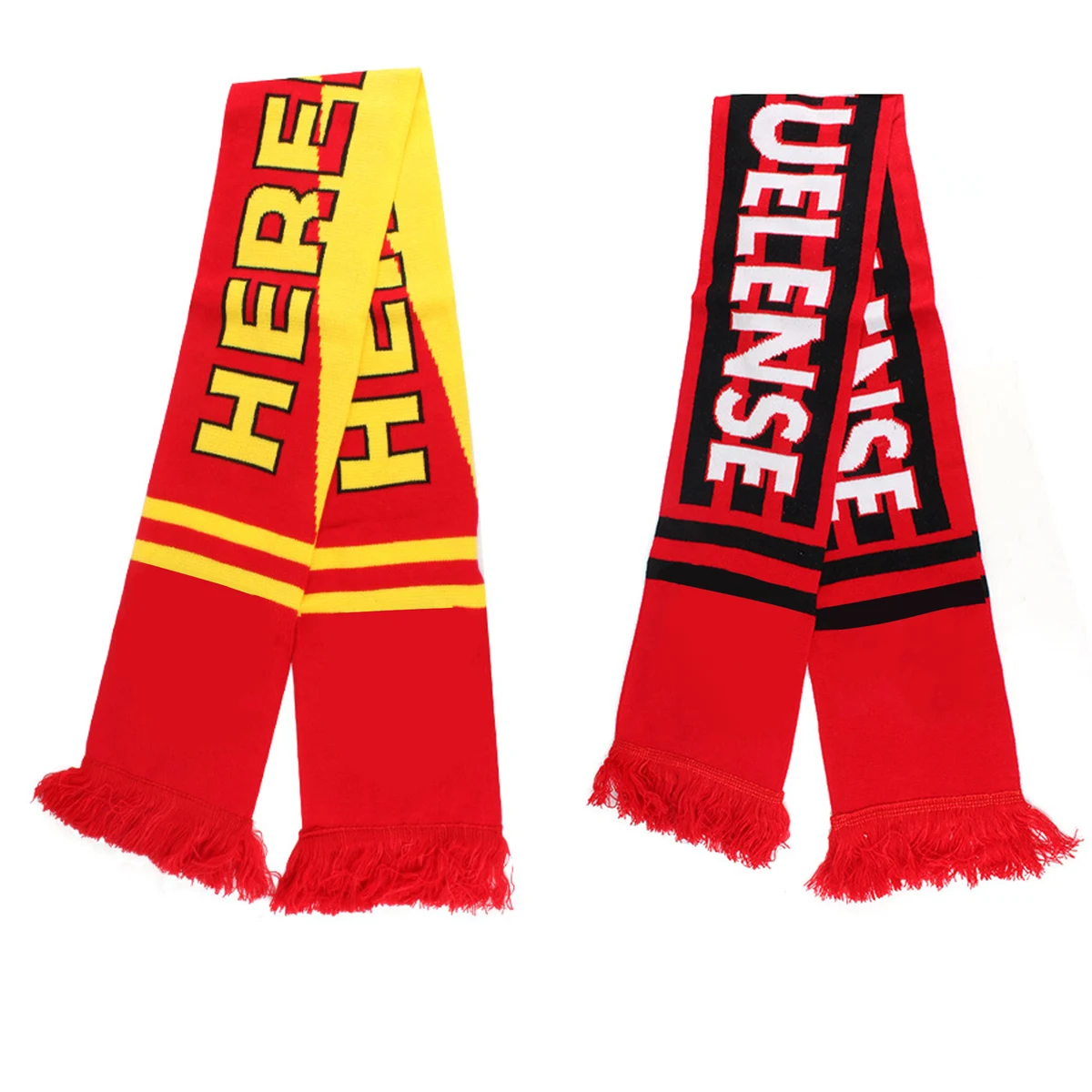 Warm Knitted Stadium Scarf W/ Tassel 1