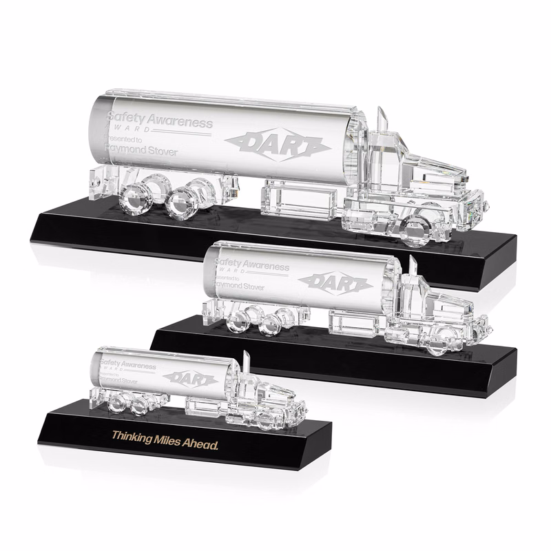 Crystal Oil Tanker on Base - Black