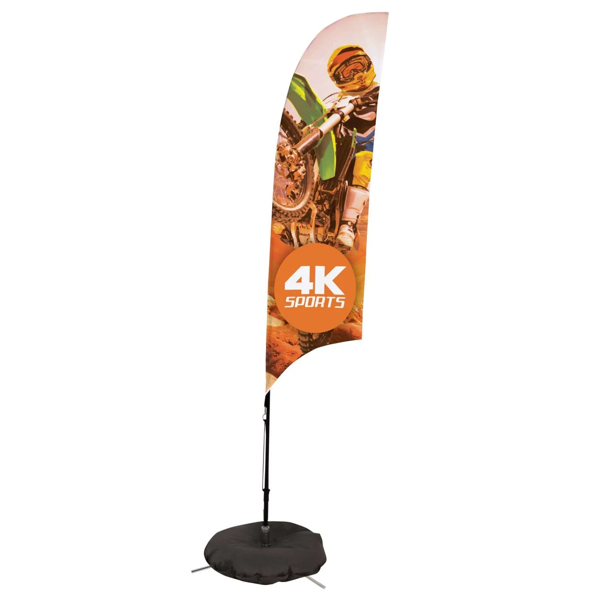 7' Streamline Razor Sail Sign Kit (Single-Sided with Three-Legged Scissor Base) 1