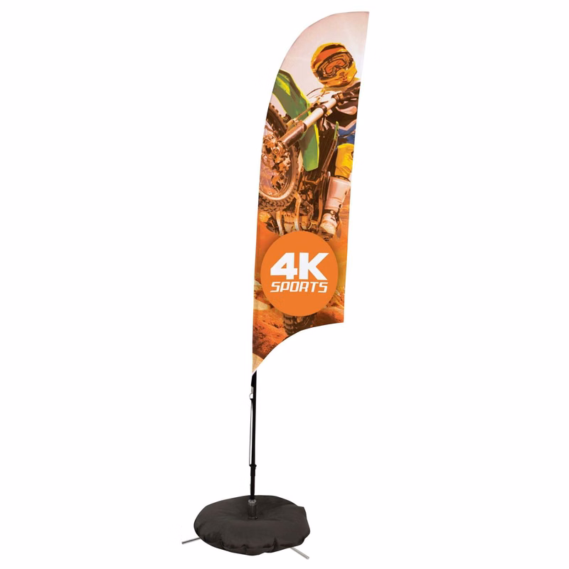 7' Streamline Razor Sail Sign Kit (Single-Sided with Three-Legged Scissor Base)