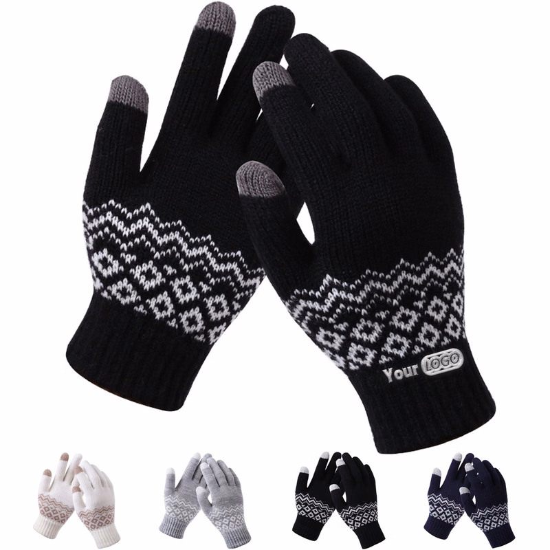 Adult Jacquard Knit Gloves