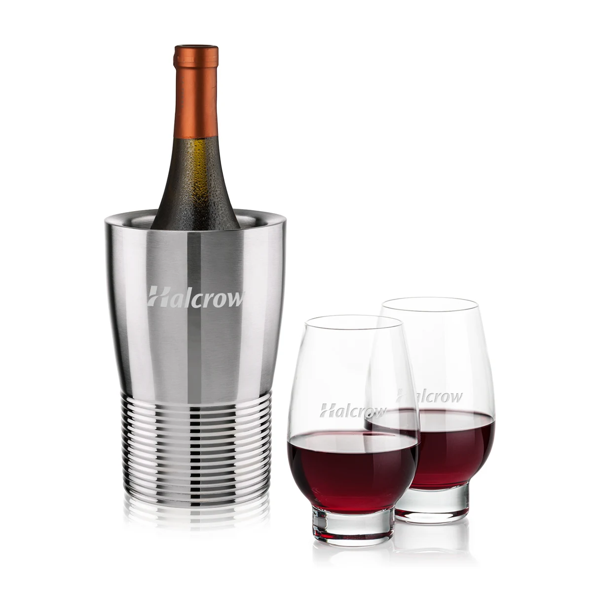 Genoa Wine Cooler & Glenarden Stemless Wine Set 1