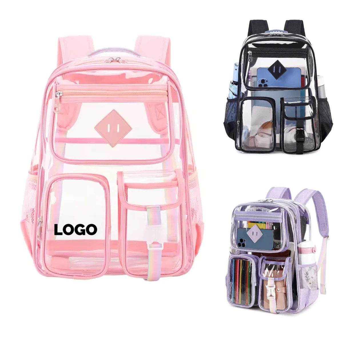MOQ 10 pcs Large Clear School Bag 1