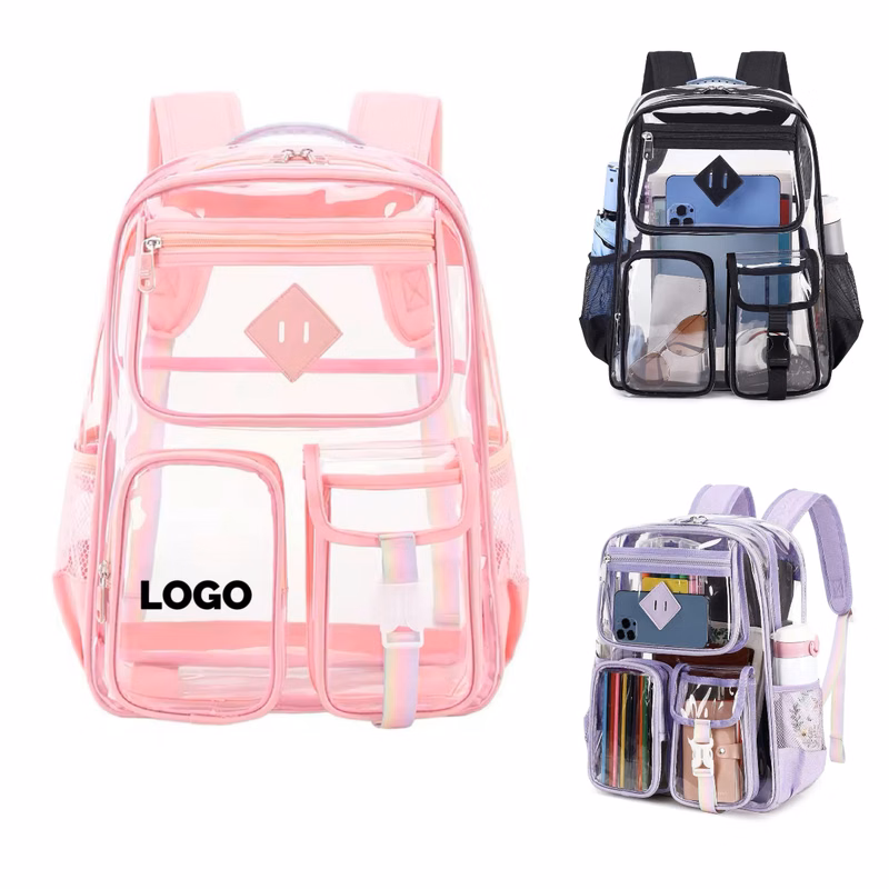 MOQ 10 pcs Large Clear School Bag