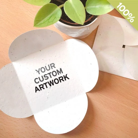 Single-Sided Seed Paper Petal Cards 1